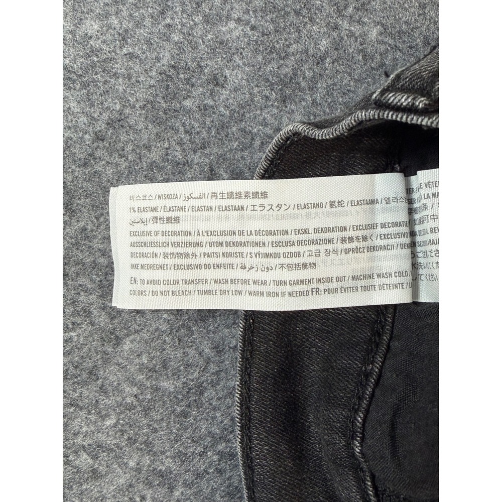 Abercrombie & Fitch High Rise Short Women 28/6 Black Distressed Denim Curve Love - Picture 4 of 8